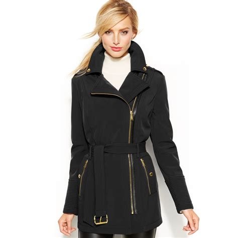 michael kors mantel black|michael kors coats for women.